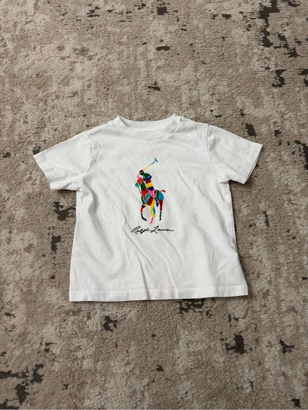 Ralph Lauren Baby Boy White Graphic T-Shirt Size 18 Months